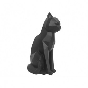 Statue OrOrigami Chat Assis Noir