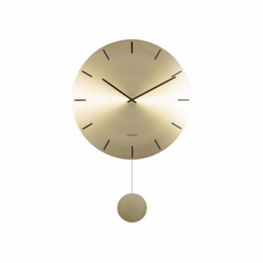 Horloge Murale Pendulum Impressive Or