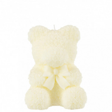 Bougie Ours Blanc L-25H