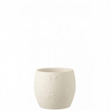 Cache-pot Enya Ceramique Blanc L
