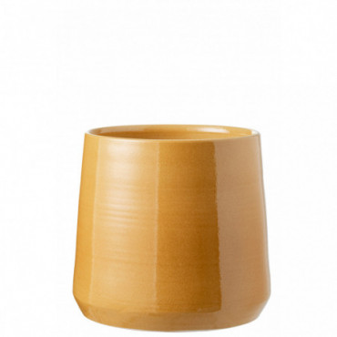 Cache-pot Rond Ceramique Ocre Xlarge