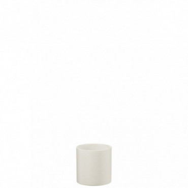 Pot Cylindre Céramique Blanc
