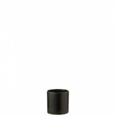 Pot Cylindre Céramique Noir