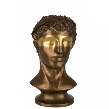 Buste Cesar Résine Bronze/Dore