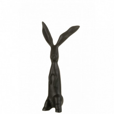 Figurine Lapin Aluminium Noir L