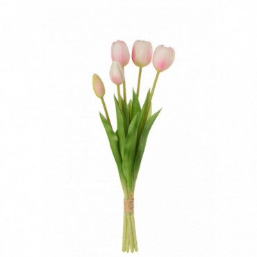 Bouquet Tulipes 5Pieces Pu Rose Pale M