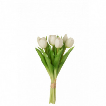 Bouquet Tulipes 7Pieces Pu Blanc S