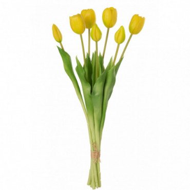 Bouquet Tulipes 7Pieces Pu Jaune L