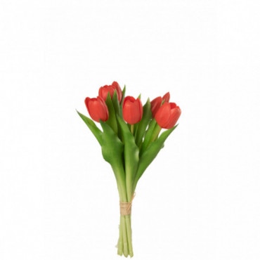 Bouquet Tulipes 7Pieces Pu Rose Corail S