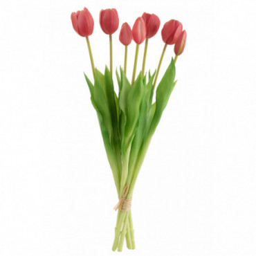 Bouquet Tulipes 7Pieces Pu Rose Vif L