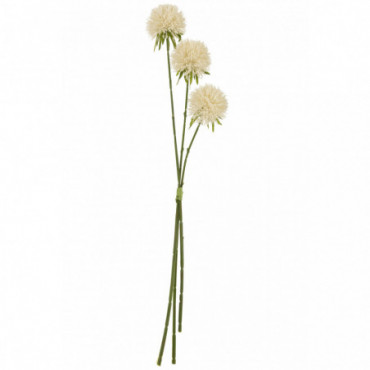Fleur Allium 3 Pieces Plastique Blanc L