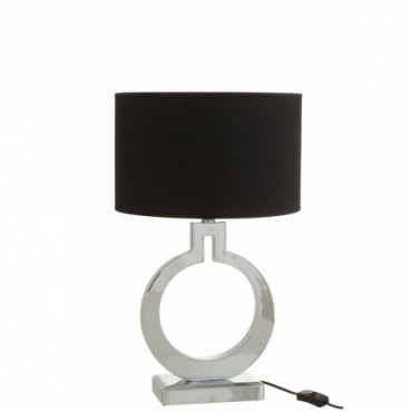 Lampe Cercle Metal Argent/Noir