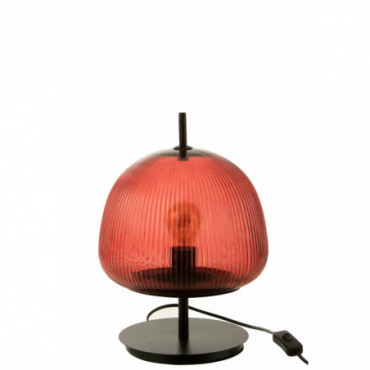 Lampe Oasis Verre Rouge S
