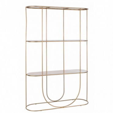 Etagere 3 Planches+ Courbe Deco Metal Or