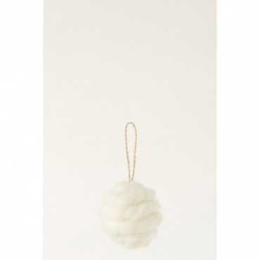 Boule Suspension Tricot Laine Textile Blanc