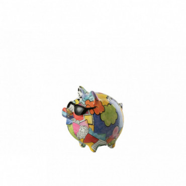 Tirelire Cochon Pop-Art Ceramique S