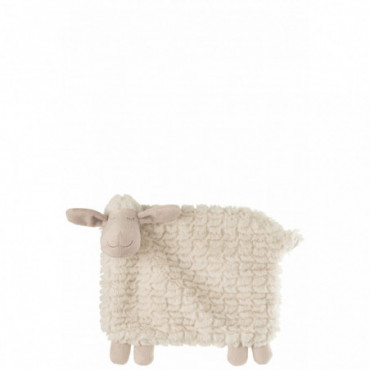 Doudou Mouton Textile Blanc/Beige