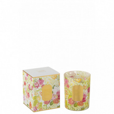Bougie Happiness Blooms Mimosa&Rose Cire Blanc L-70H