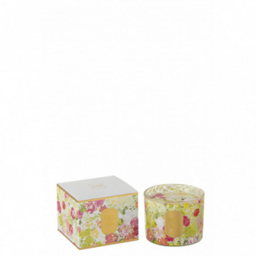 Bougie Happiness Blooms Mimosa&Rose Cire Blanc S-30H