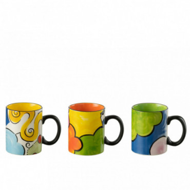 Mug Pop Art Porcelain x3