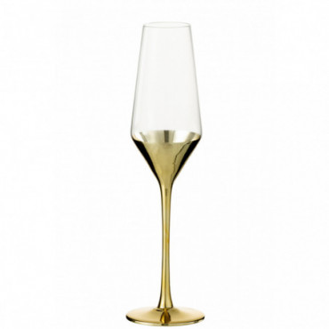 Verre Champagne Verre Or/Transparent