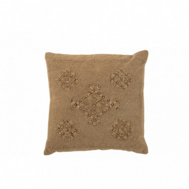 Coussin Broderie Coton Marr