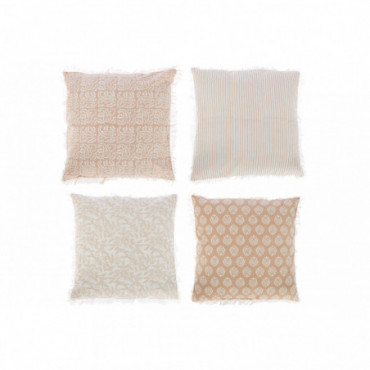 Coussin Indi Textile Taupe x4