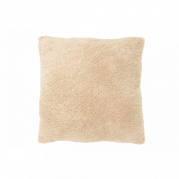 Coussin Teddy Polyester Beige