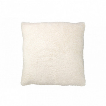 Coussin Teddy Polyester Blanc