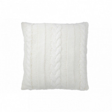 Coussin Twist Polyester Blanc