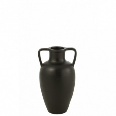 Vase 2 Anses Terracotta Noir S