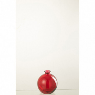 Vase Ball Glass Red