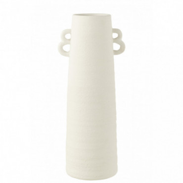 Vase Conical Clay White L