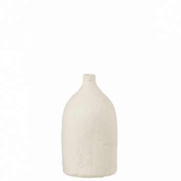 Vase Enya Bouteille Ceramique Blanc M