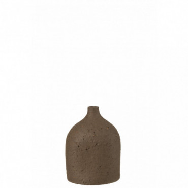 Vase Enya Bouteille Ceramique Marron S
