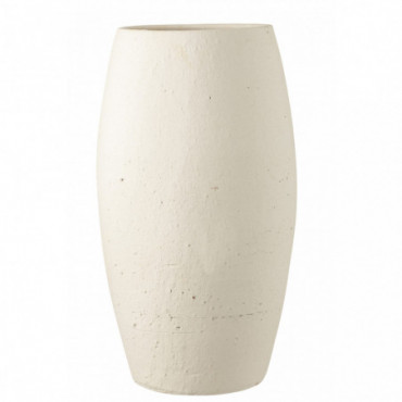 Vase Enya Ceramique Blanc L