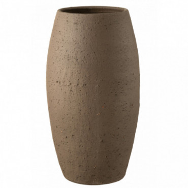 Vase Enya Ceramique Marron L