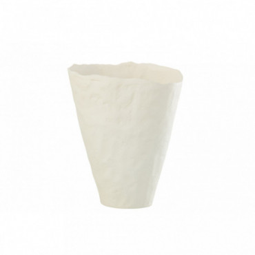 Vase Irregulier Aluminium Blanc