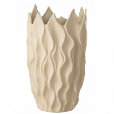 Vase Ivy Ceramic Beige Extra L