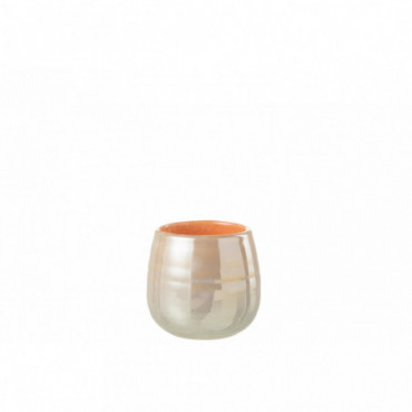 Vase Juliette Verre Orange/Rose S