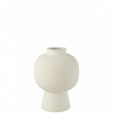 Vase Lantern Clay White S