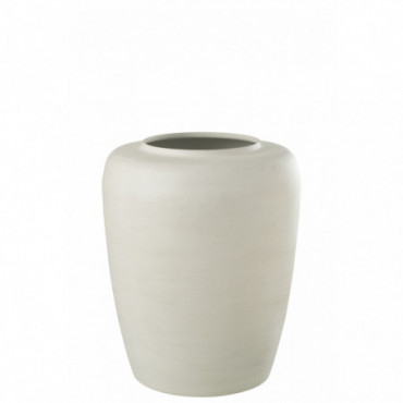 Vase Metal Blanc L