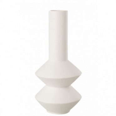 Vase Moderne Ceramique Blanc L