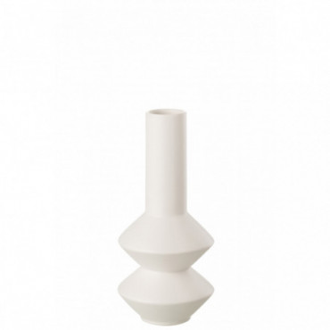 Vase Moderne Ceramique Blanc S