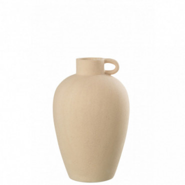 Vase Oval Ance Porcelaine Beige