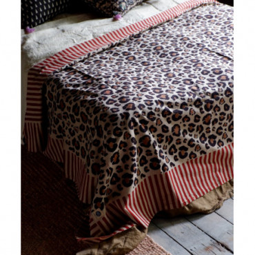 Jetée de lit simple léopard