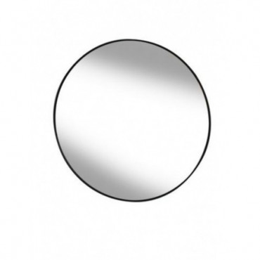 Miroir métal rond 116 cm Noir Loop