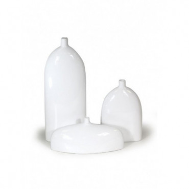 Set de trois vase en céramique blanc Lido