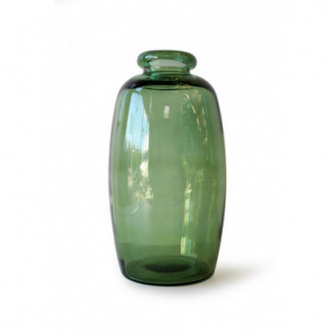 Vase coloré en verre recyclé H35 Vert BO Bokap