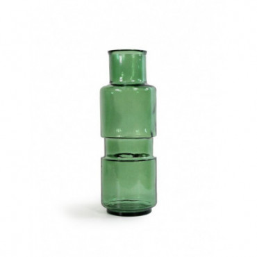 Vase design en vert recyclé vert H45 Jonak